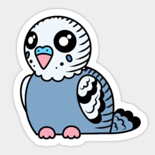 Grey Budgie Sticker